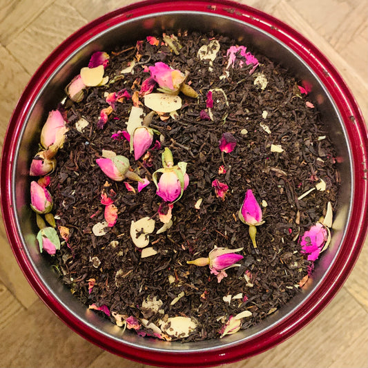 Rose & Amandes – Thé noir gourmand et floral