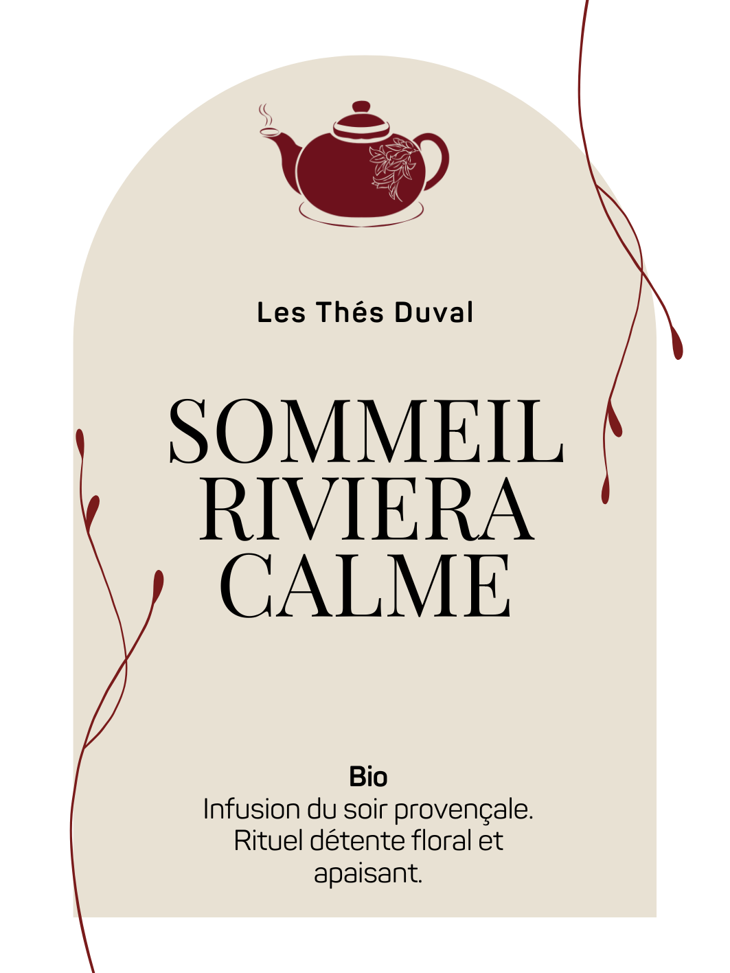 Sommeil Riviera Calme – Tisane Bio Rituel Détente Floral et Apaisant –