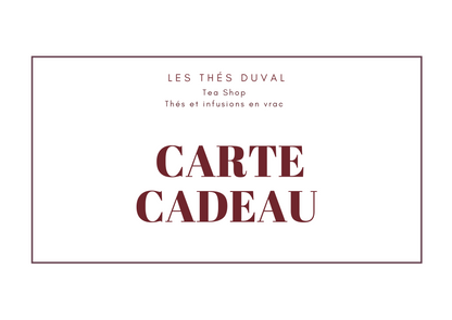 Carte cadeau Les Thés Duval